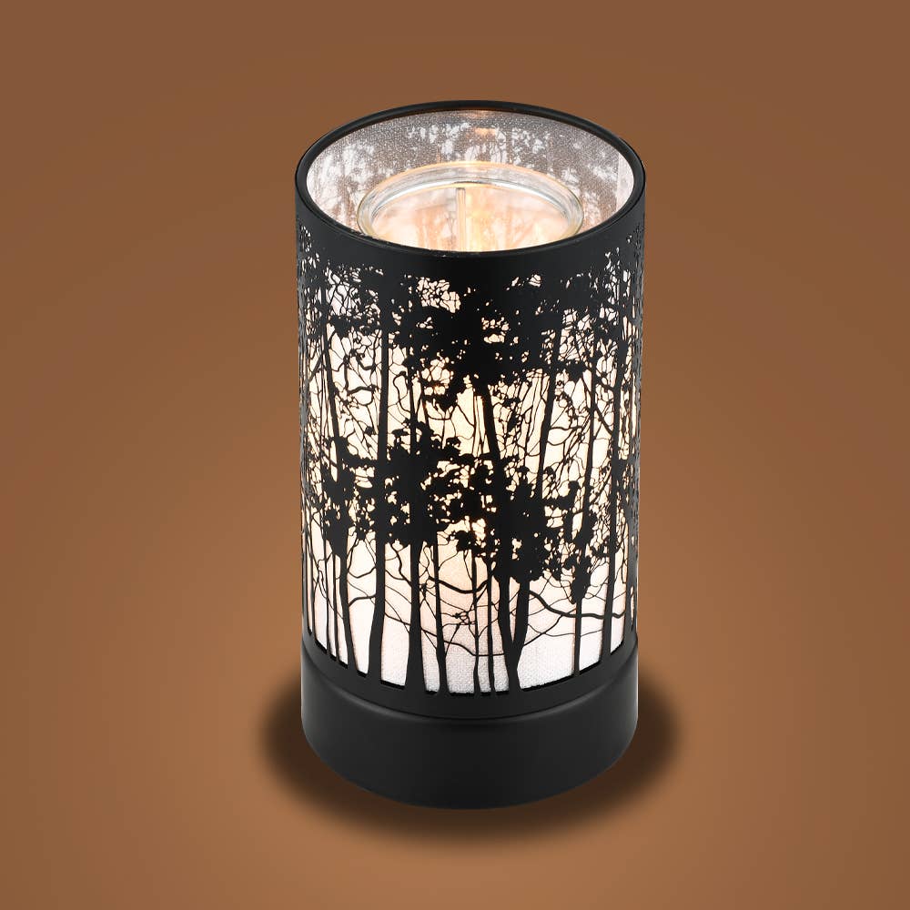 Black Morning Trees 7" Touch Lamp Wax Warmer - UNDFIND